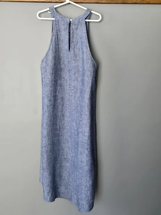 Tahari sleeveless 100% linen shift dress. - Picture 4 of 4